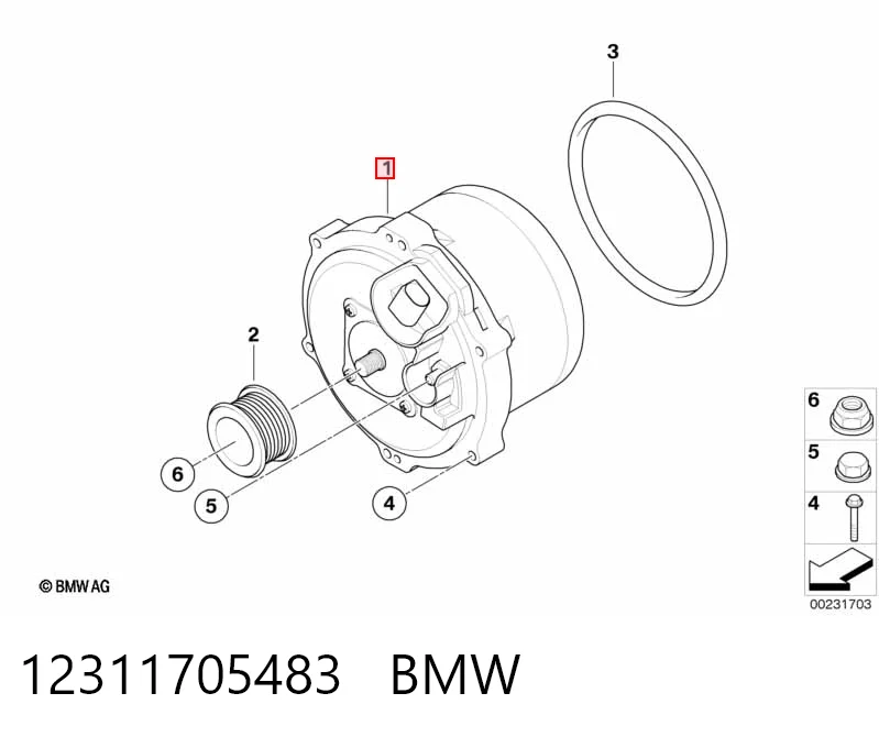 12311705483 BMW Авто генератор