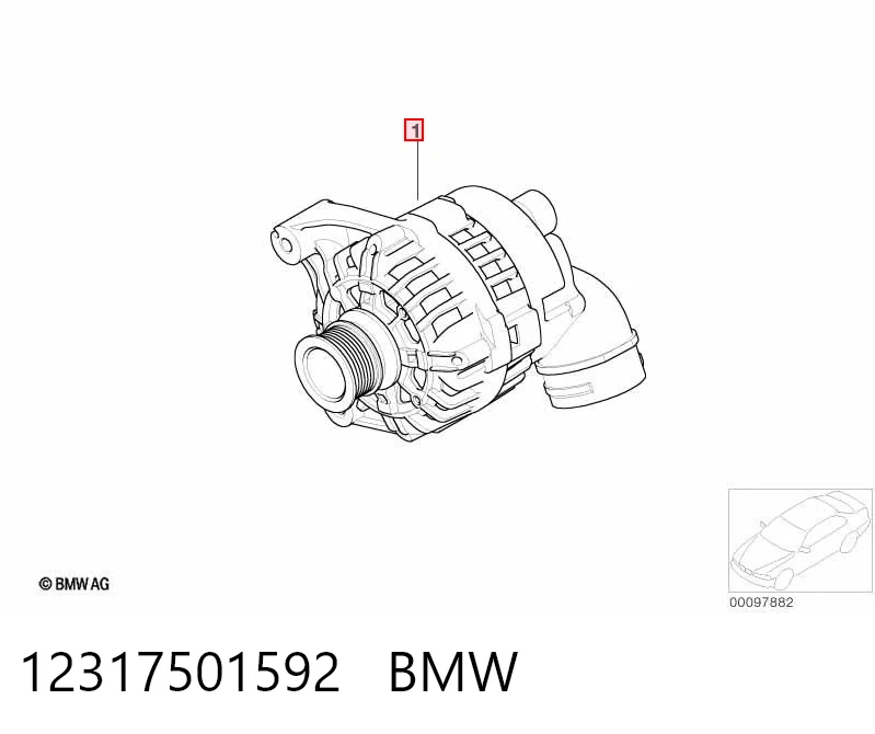 12317501592 BMW Авто генератор
