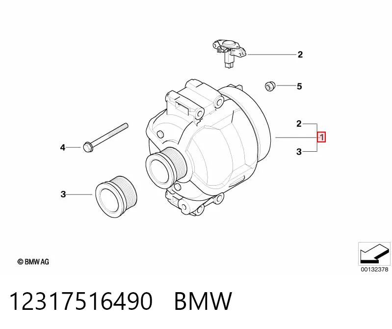 12317516490 BMW Авто генератор