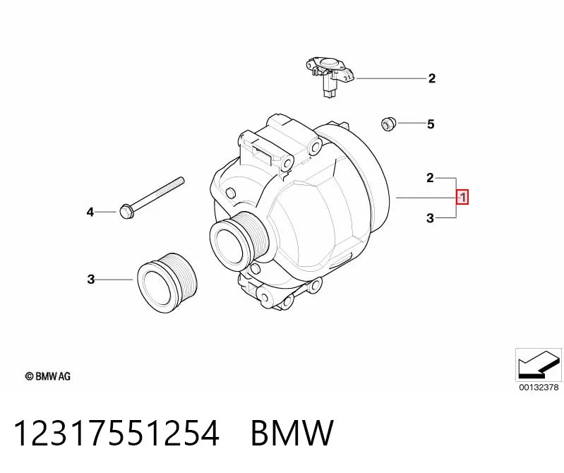 12317551254 BMW Авто генератор