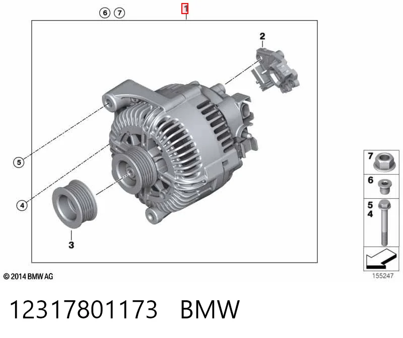12317801173 BMW Авто генератор