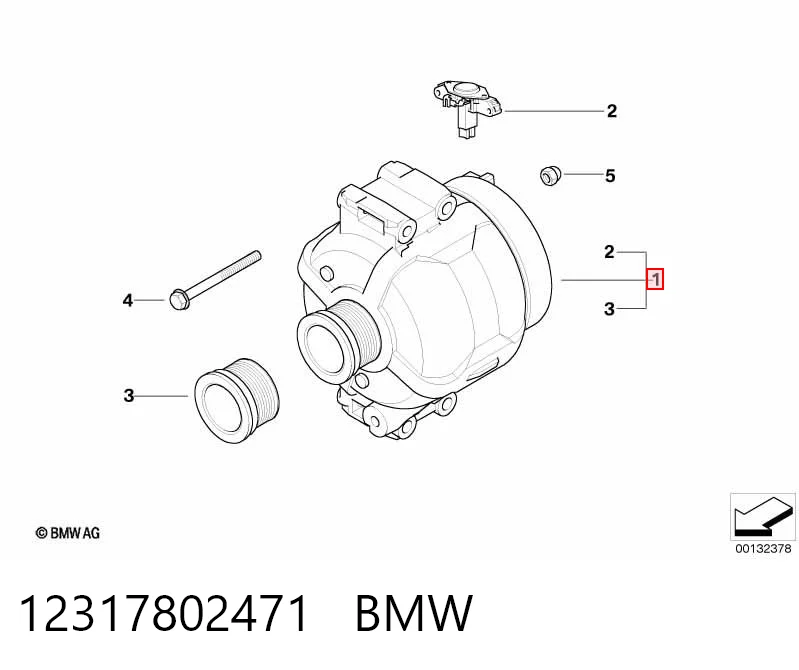12317802471 BMW Авто генератор