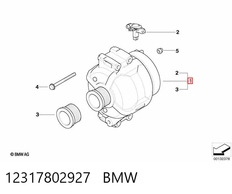 12317802927 BMW Авто генератор