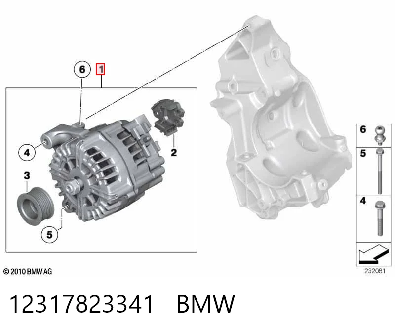 12317823341 BMW Авто генератор