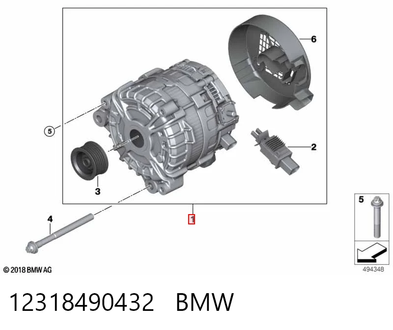 Генератор автомобільний BMW 8490438
