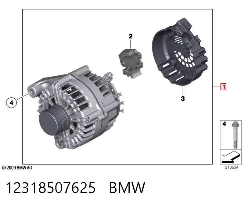 12318507625 BMW Авто генератор