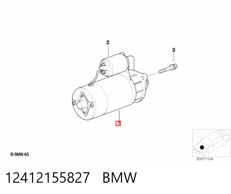 12412155827 BMW Стартер двигуна