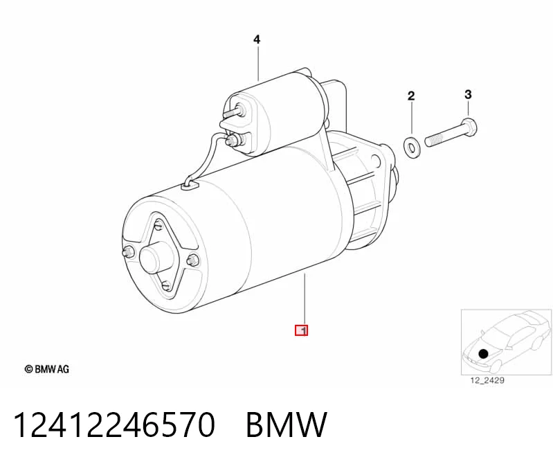 12412246570 BMW Стартер двигуна