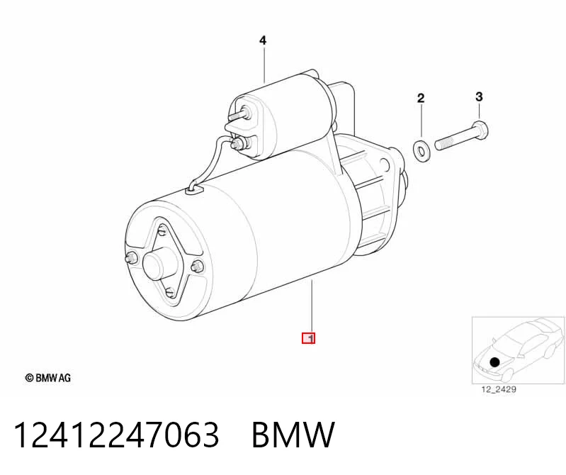 12412247063 BMW Стартер двигуна