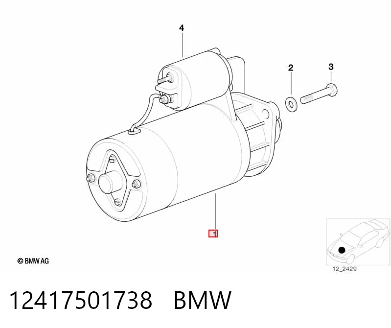 12417501738 BMW Стартер двигуна