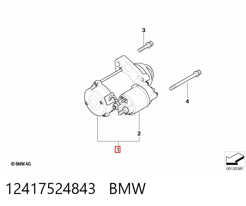 12417524843 BMW Стартер двигуна