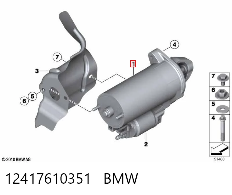 12417610351 BMW Стартер двигуна