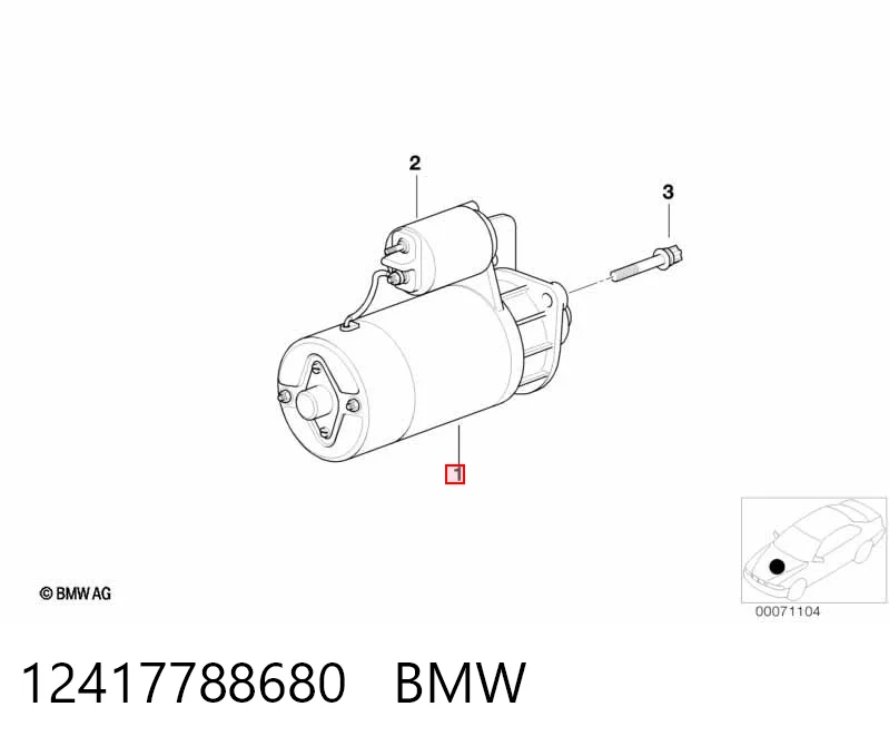 12417788680 BMW Стартер двигуна
