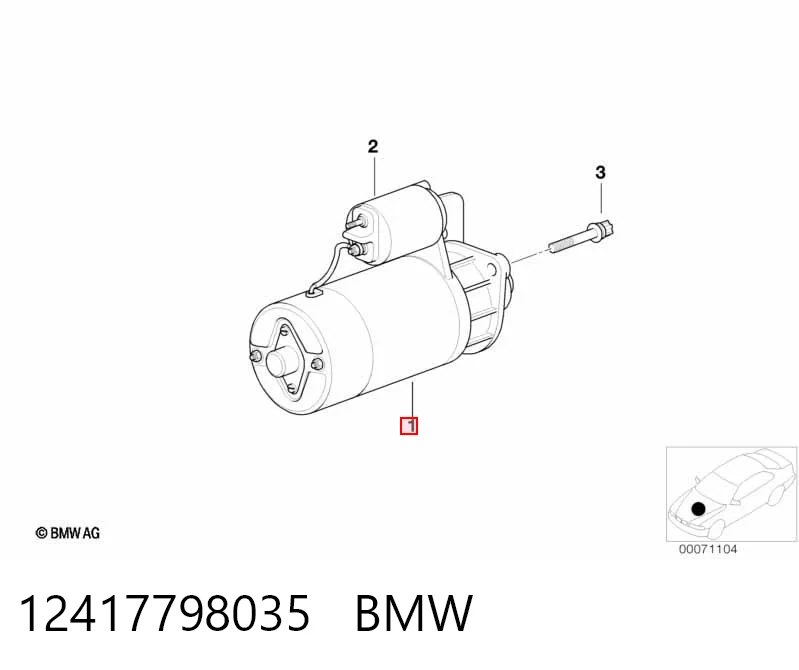 12417798035 BMW Стартер двигуна