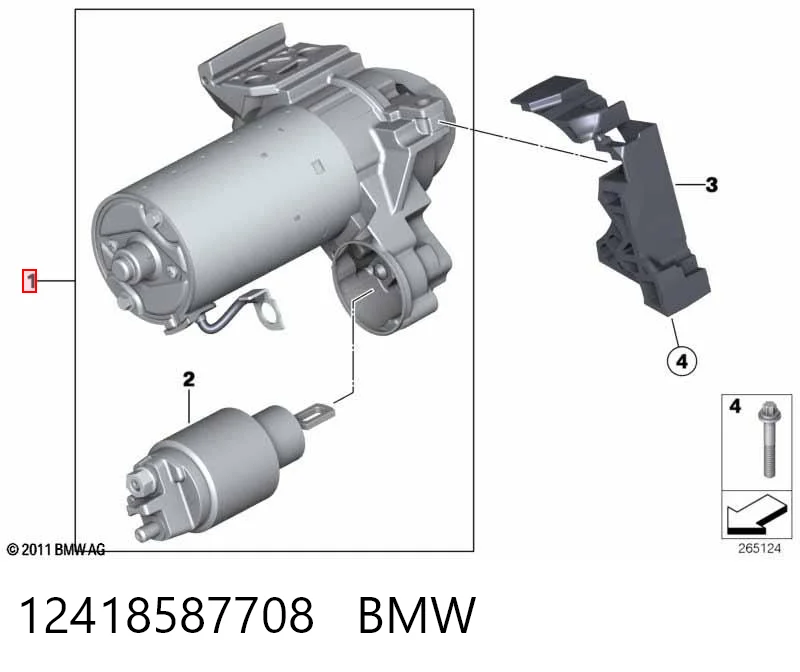 12418587708 BMW Стартер двигуна