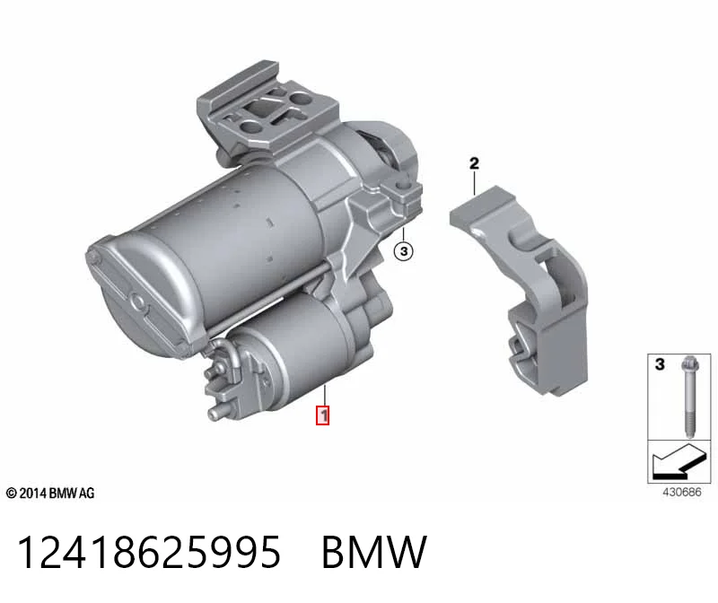 12418625995 BMW Стартер двигуна