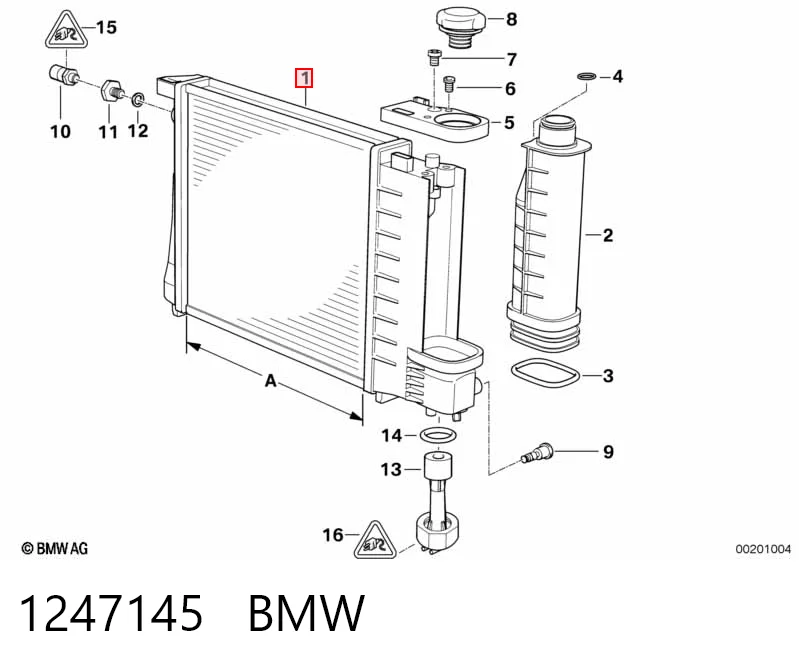 1247145 BMW Радіатор охолодження двигуна