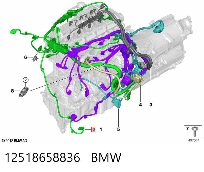 12518658836 BMW Електропроводка моторного віддсіка