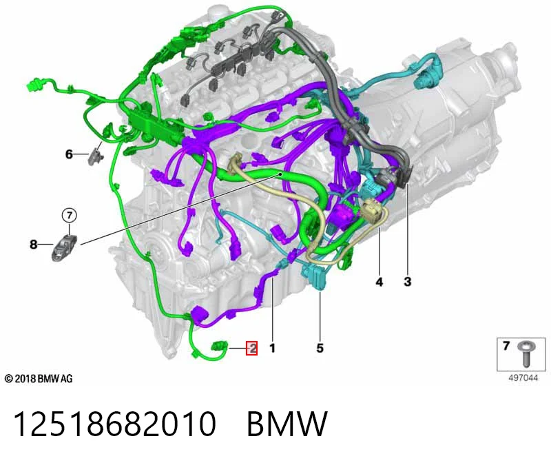 12518682010 BMW Електропроводка моторного віддсіка