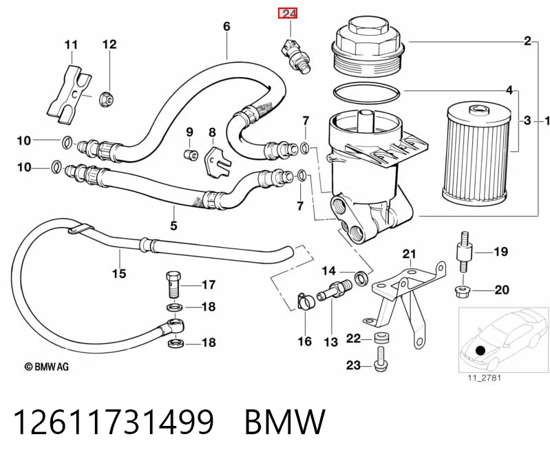12611731499 BMW Датчик показника тиску масла