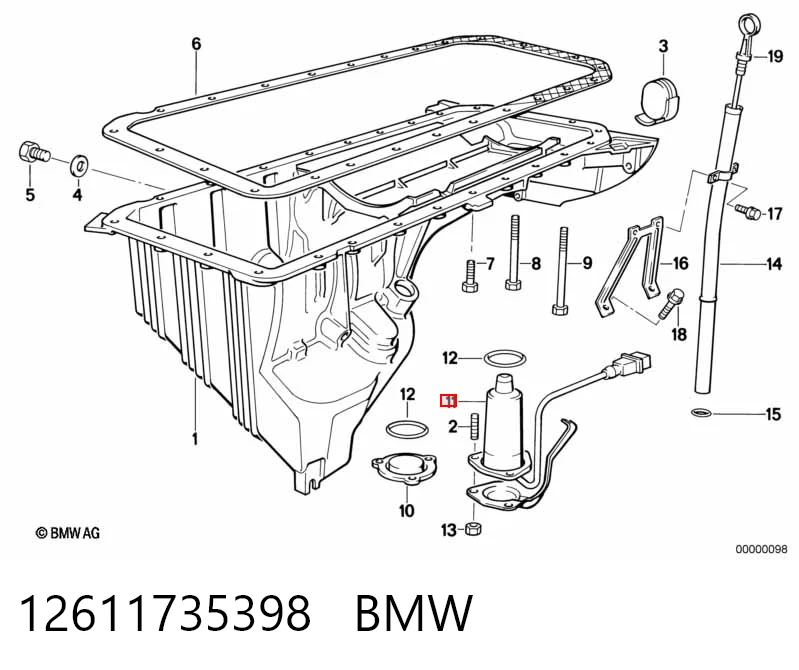 Датчик рівня мастила на BMW 5  E34