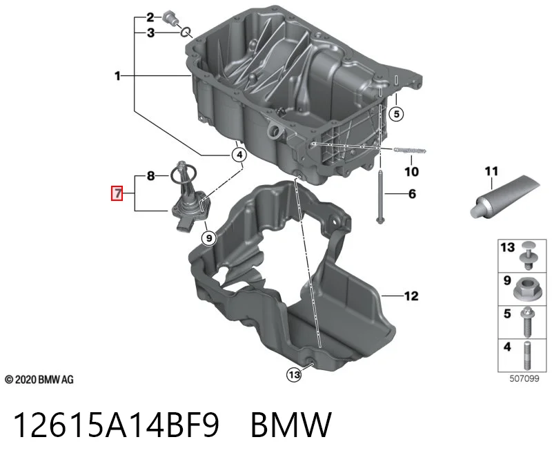 12615A14BF9 BMW Датчик рівня мастила