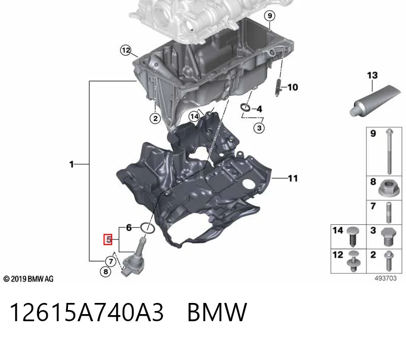 12615A740A3 BMW Датчик рівня мастила
