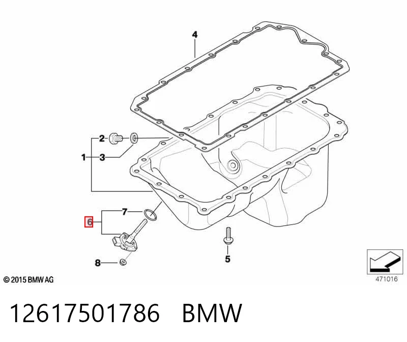 12617501786 BMW Датчик рівня мастила
