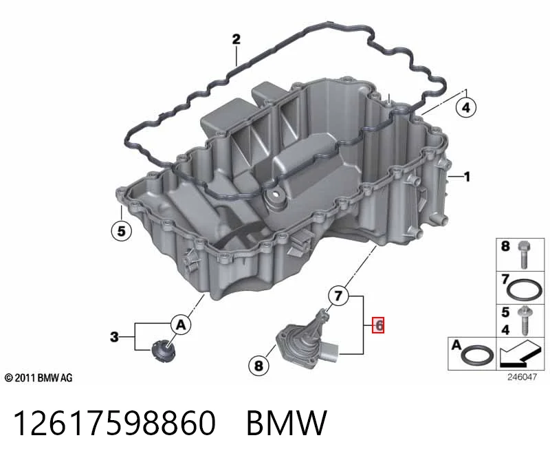 12617598860 BMW Датчик рівня мастила