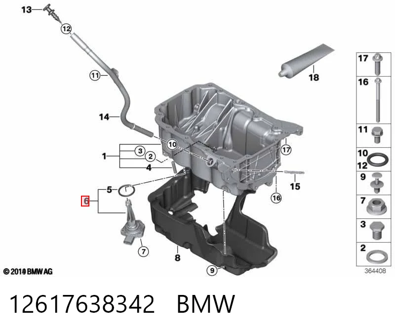 12617638342 BMW Датчик рівня мастила