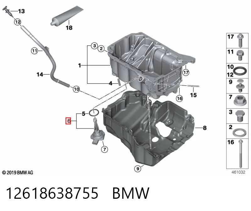 12618638755 BMW Датчик рівня мастила