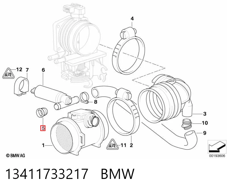 13411733217 BMW Прокладка клапана вентиляції картера