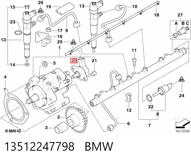 Насос паливний високого тиску Bosch 986437004 ціна, від 126.69 USD