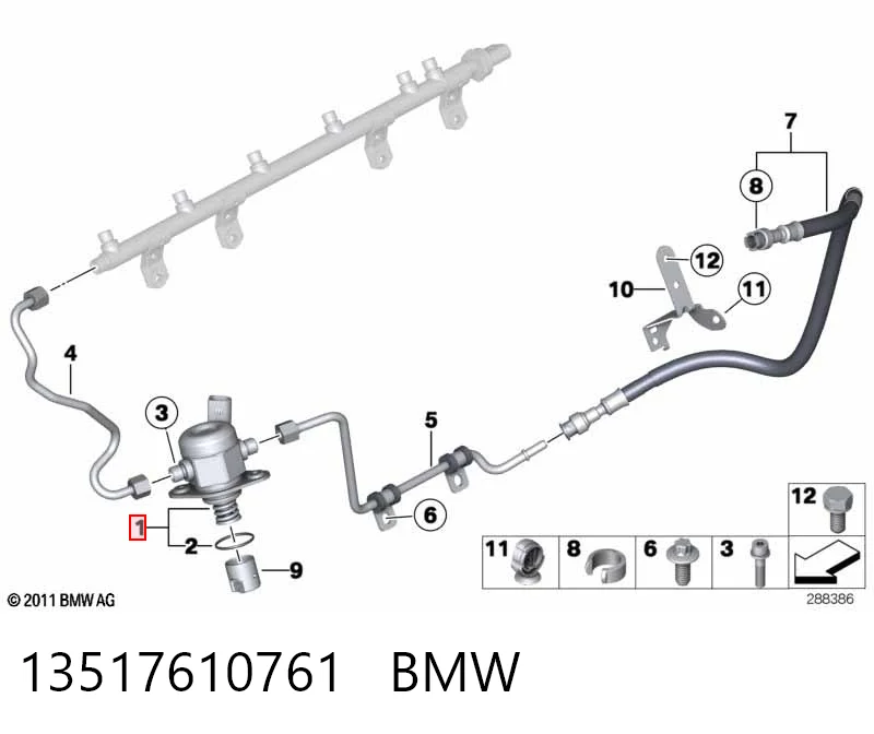 13517610761 BMW Насос паливний високого тиску (ПНВТ)