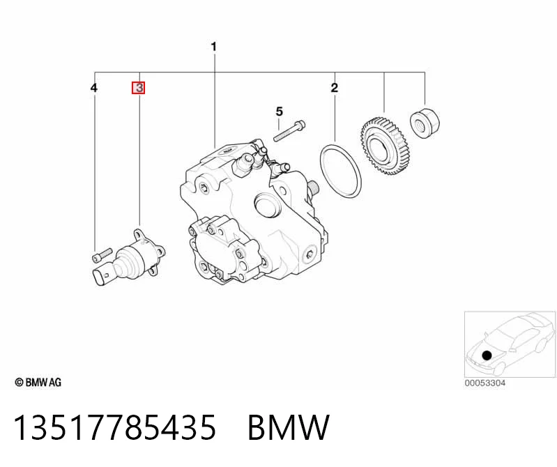 13517785435 BMW Клапан високого тиску