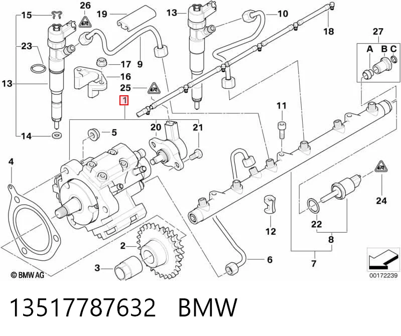 Насос паливний високого тиску Bosch 986437004 ціна, від 126.69 USD