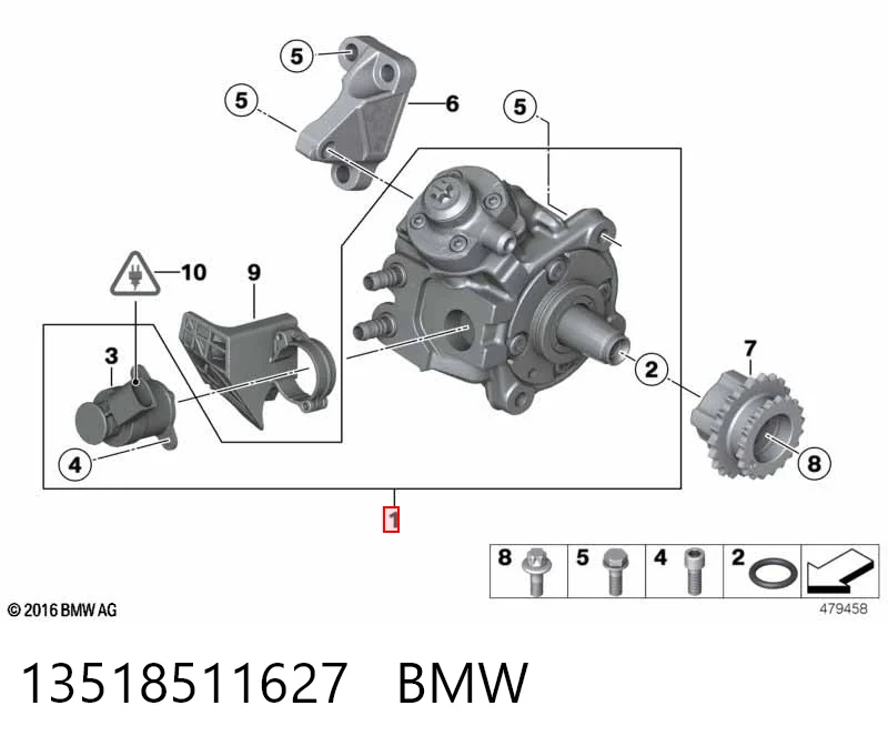13518511627 BMW Насос паливний високого тиску (ПНВТ)