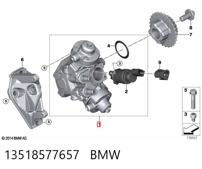 13518577657 BMW Насос паливний високого тиску (ПНВТ)