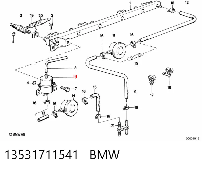 13531711541 BMW Регулятор тиску палива