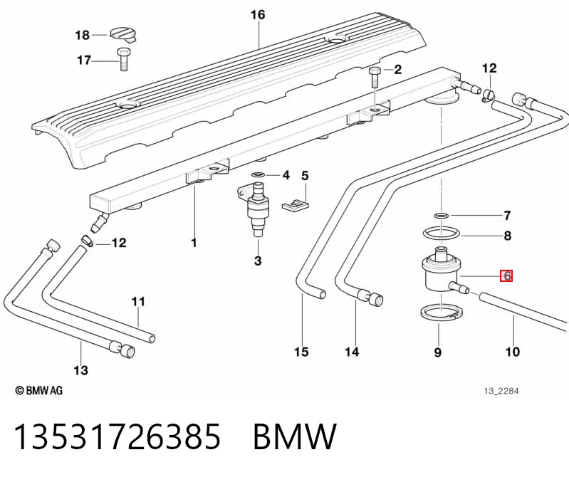 Регулятор тиску палива на BMW 5  E39