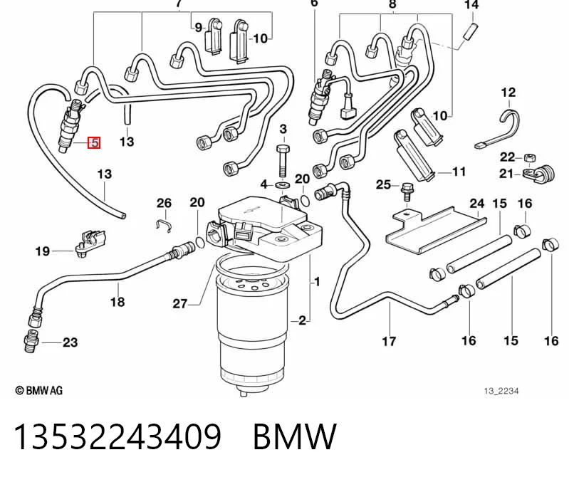 Форсунка вприску палива на Land Rover Range Rover II LP, P38A
