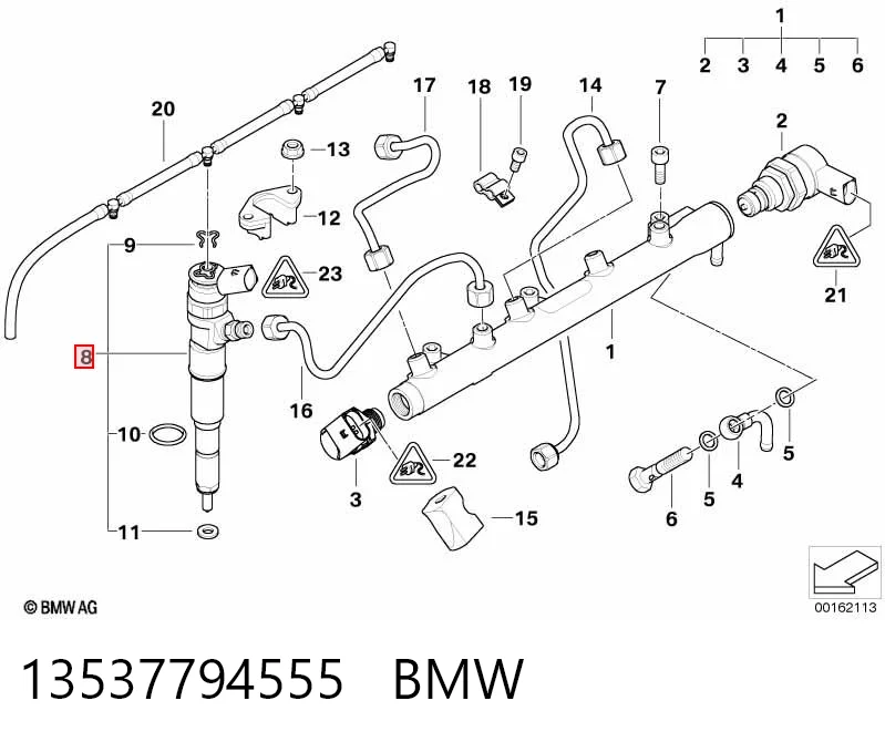 Форсунка вприску палива на BMW 3  E91