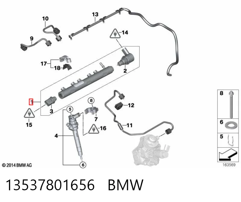 13537801656 BMW Елементи гідропневматичною гальмівної системи