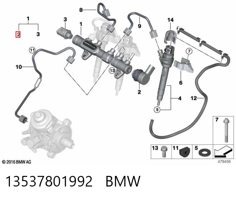 13537801992 BMW Регулятор тиску палива