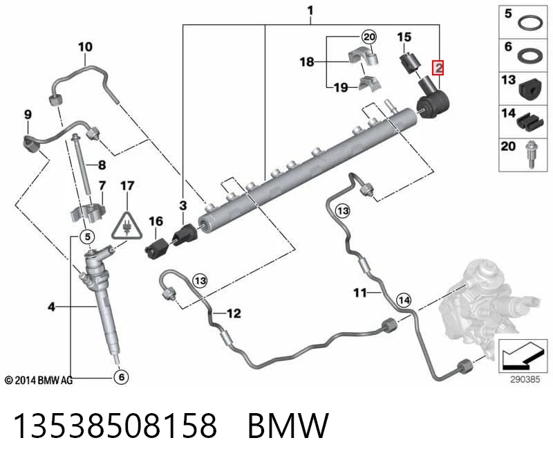 13538508158 BMW Клапан високого тиску
