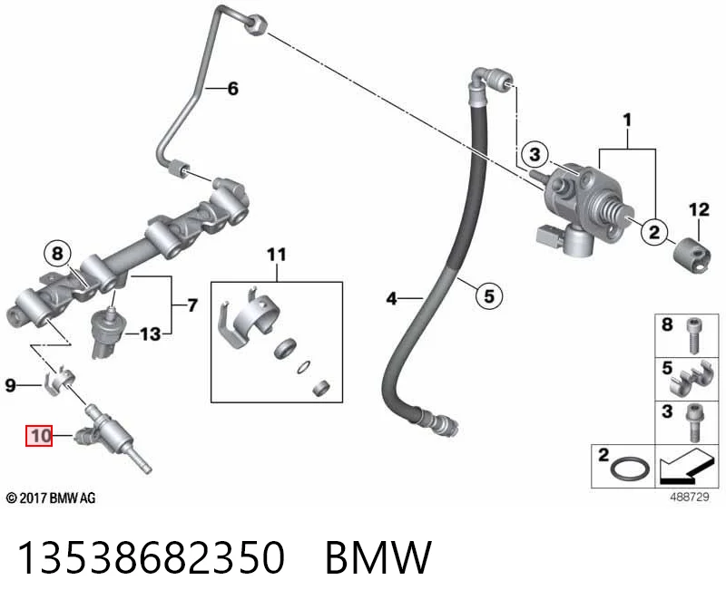 13538682350 BMW Форсунка вприску палива
