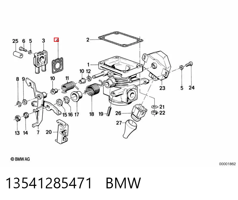 13541285471 BMW Прокладка дросельної заслінки