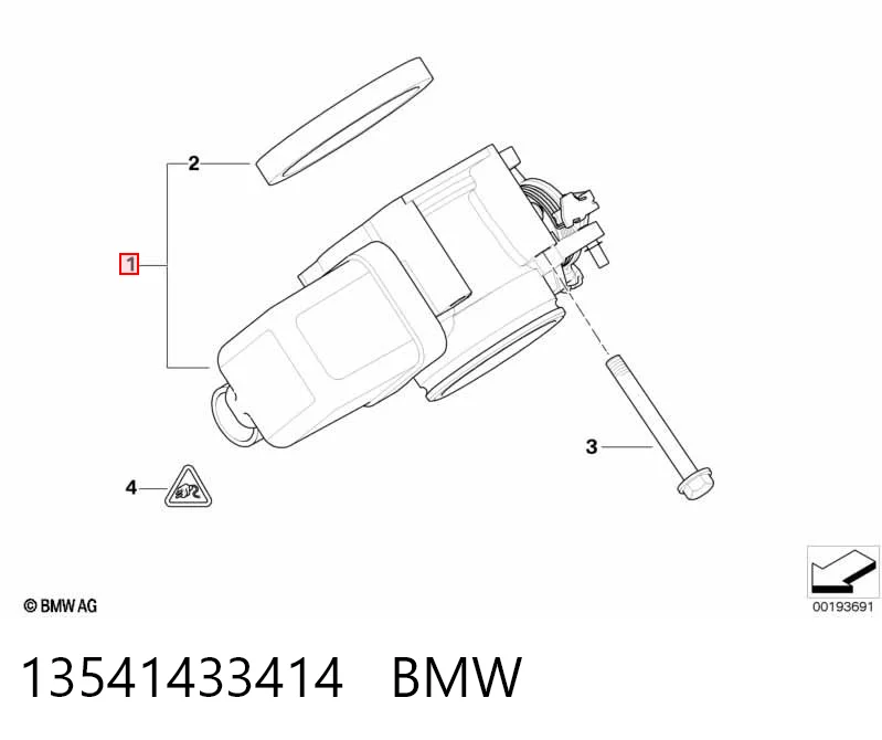 13541433414 BMW Дросільна заслінка в зборі
