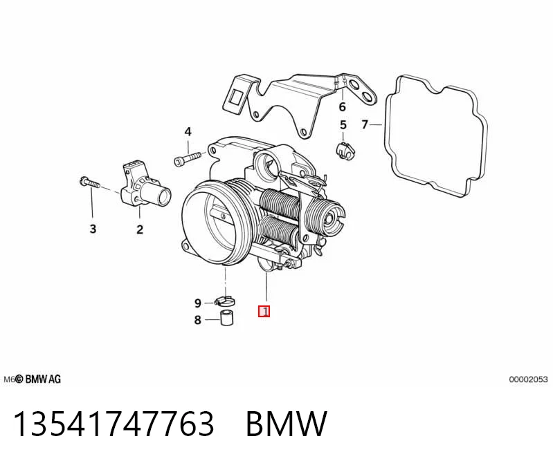 Дросільна заслінка в зборі на BMW 7  E32
