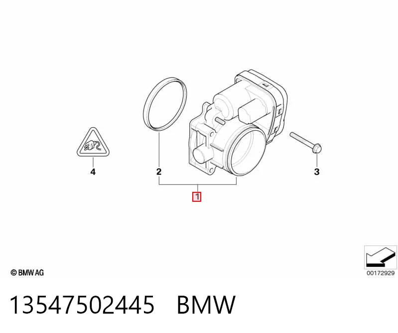 13547502445 BMW Дросільна заслінка в зборі
